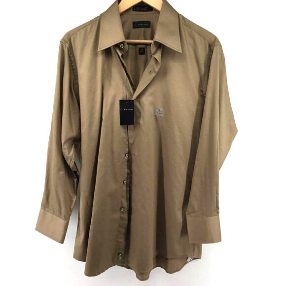 J. Ferrar Men's Luxury Button Up Dress Shirt 16 32-33 NWT - Picture 1 of 7